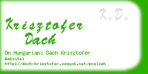 krisztofer dach business card